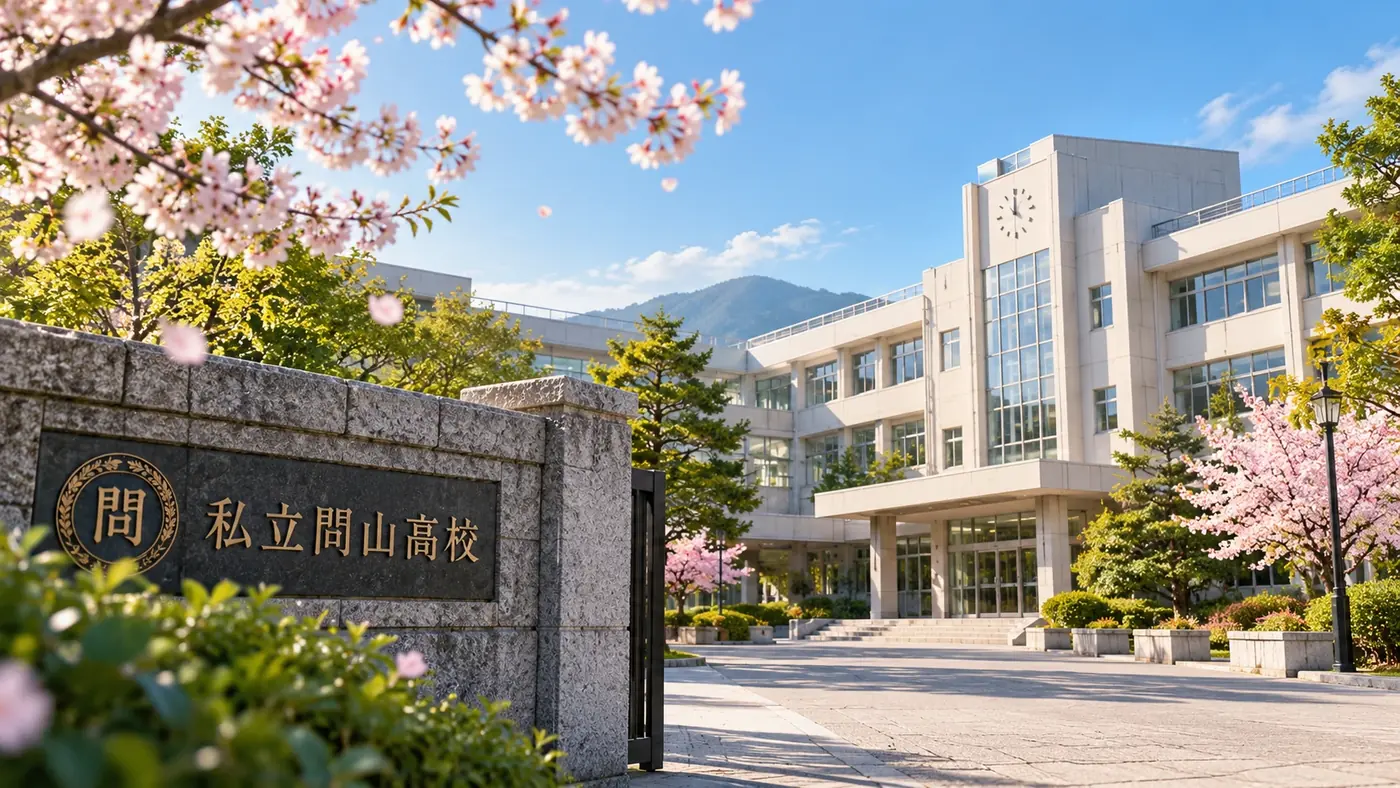 私立問山高校の校舎